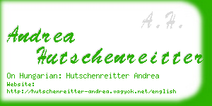 andrea hutschenreitter business card